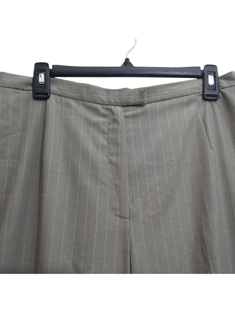 VTG Y2K Talbots Petites Wool Silk Pinstripe Pant Suit 14 Grey Quiet Luxury Corp - Picture 10 of 14